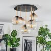 Koyoto Plafones, Luminarias esféricas Latón, Negro, 5 luces