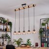 Koyoto Lámparas suspendidas, Luminarias esféricas, Lámparas colgantes Crudo, Negro, 5 luces