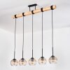 Koyoto Lámparas suspendidas, Luminarias esféricas, Lámparas colgantes Crudo, Negro, 5 luces