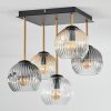Ripoll Plafones, Luminarias esféricas dorado, Negro, 5 luces