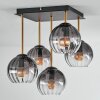 Koyoto Plafones, Luminarias esféricas dorado, Negro, 5 luces