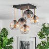 Koyoto Plafones, Luminarias esféricas dorado, Negro, 5 luces