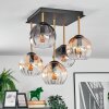 Koyoto Plafones, Luminarias esféricas dorado, Negro, 5 luces
