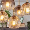 Koyoto Plafones, Luminarias esféricas dorado, Negro, 5 luces