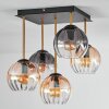 Koyoto Plafones, Luminarias esféricas dorado, Negro, 5 luces