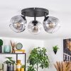 Ripoll Plafones, Luminarias esféricas Transparente, Ahumado, 3 luces