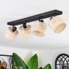 Sabadim Plafones, Spot techo Negro, 4 luces