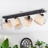 Sabadim Plafones, Spot techo Negro, 4 luces