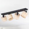 Sabadim Plafones, Spot techo Negro, 4 luces