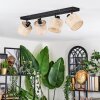 Sabadim Plafones, Spot techo Negro, 4 luces