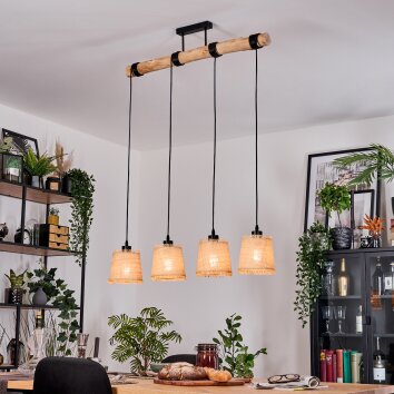 Lindberg Lámparas suspendidas, Lámparas colgantes Crudo, Negro, 4 luces