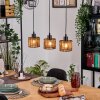 Cando Lámparas suspendidas, Lámparas colgantes Crudo, Negro, 3 luces