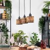 Cando Lámparas suspendidas, Lámparas colgantes Crudo, Negro, 3 luces