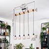Bassagoda Lámparas suspendidas, Lámparas colgantes Crudo, Negro, 5 luces