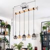 Koyoto Lámparas suspendidas, Luminarias esféricas, Lámparas colgantes Crudo, Negro, 5 luces
