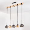 Koyoto Lámparas suspendidas, Luminarias esféricas, Lámparas colgantes Crudo, Negro, 5 luces