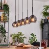 Koyoto Lámparas suspendidas, Luminarias esféricas, Lámparas colgantes Crudo, Negro, 5 luces
