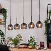 Koyoto Lámparas suspendidas, Luminarias esféricas, Lámparas colgantes Crudo, Negro, 5 luces