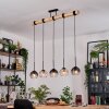 Koyoto Lámparas suspendidas, Luminarias esféricas, Lámparas colgantes Crudo, Negro, 5 luces