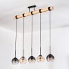 Koyoto Lámparas suspendidas, Luminarias esféricas, Lámparas colgantes Crudo, Negro, 5 luces