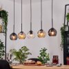 Koyoto Lámparas suspendidas, Luminarias esféricas, Lámparas colgantes Crudo, Negro, 5 luces