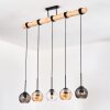 Koyoto Lámparas suspendidas, Luminarias esféricas, Lámparas colgantes Crudo, Negro, 5 luces
