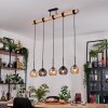 Koyoto Lámparas suspendidas, Luminarias esféricas, Lámparas colgantes Crudo, Negro, 5 luces