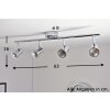 Wofi HOORN Lámpara de techo LED Cromo, 4 luces
