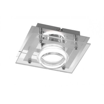 Wofi MOODY Foco de pared LED Cromo, 1 luz Wofi MOODY Foco de pared LED Cromo, 1 luz