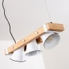 Oksbol Lámpara Colgante Marrón, Madera clara, Blanca, 3 luces