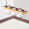 Oksbol Lámpara Colgante Marrón, Madera clara, Blanca, 3 luces