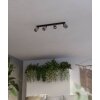 Lámparas Eglo ROSLEY Plafones, Spot techo Negro, 4 luces