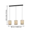Lámparas Eglo BUTTERBURN Lámparas suspendidas Negro, 3 luces
