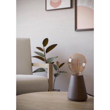 Lámparas Eglo ASBY Lámparas de mesa marrón oscuro, 1 luz