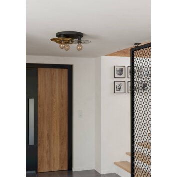 Lámparas Eglo LINTMILL Plafones, Apliques Latón, Negro, 3 luces