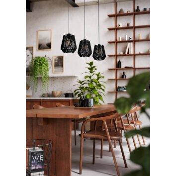 Lámparas Eglo PERSLEY Lámparas suspendidas Negro, 3 luces
