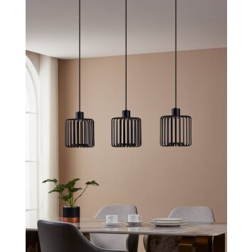 Lámparas Eglo GINESTRONE-Z Lámparas suspendidas LED Negro, 3 luces, Cambia de color