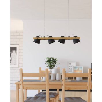Lámparas Eglo HORNWOOD-Z Lámparas suspendidas LED Marrón, Negro, 4 luces, Cambia de color Lámparas Eglo HORNWOOD-Z Lámparas suspendidas LED Marrón, Negro, 4 luces, Cambia de color