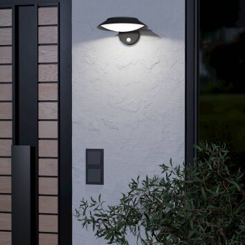 Lámparas Eglo CERRISI Lámparas solares LED Negro, 1 luz, Sensor de movimiento