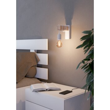 Lámparas Eglo TOWNSHEND Apliques Blanca, 1 luz Lámparas Eglo TOWNSHEND Apliques Blanca, 1 luz