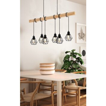 Lámparas Eglo EGLO Lámparas suspendidas Marrón, Negro, 6 luces