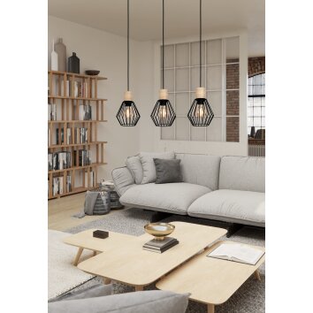 Lámparas Eglo PALMORLA Lámparas suspendidas Marrón, Negro, 3 luces