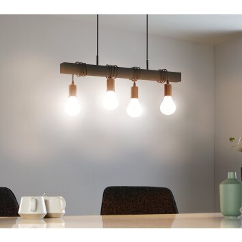 Lámparas Eglo TOWNSHEND Lámparas suspendidas Negro, 4 luces Lámparas Eglo TOWNSHEND Lámparas suspendidas Negro, 4 luces