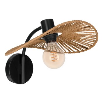 Lámparas Eglo SIRUELA Apliques Negro, 1 luz