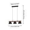 Lámparas Eglo SHERBURN Lámparas suspendidas Marrón, Negro, 3 luces