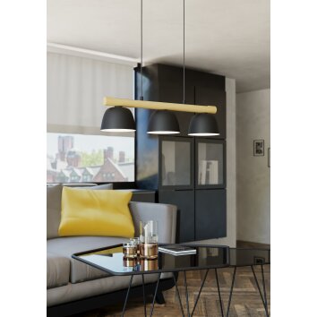 Lámparas Eglo SHERBURN Lámparas suspendidas Marrón, Negro, 3 luces