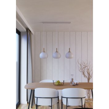Lámparas Eglo SUMMERHILL Lámparas suspendidas Marrón, Blanca, 3 luces