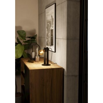 Lámparas Eglo PLIMSOLL Lámparas de mesa Negro, 1 luz