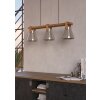Lámparas Eglo CAWTON Lámparas suspendidas Marrón, Acero bruñido, 3 luces