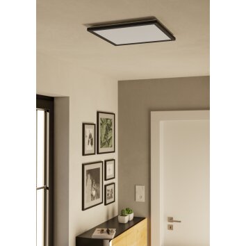 Lámparas Eglo ROVITO-R Plafones LED Negro, Mando a distancia
